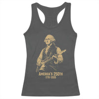 America's 250th George Washington Rock Star Racerback Tank Top Funny Electric Guitar Player Vintage 1776 to 2026 Semiquincentennial