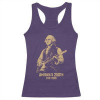America's 250th George Washington Rock Star Racerback Tank Top Funny Electric Guitar Player Vintage 1776 to 2026 Semiquincentennial