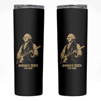 America's 250th George Washington Rock Star Skinny Tumbler Funny Electric Guitar Player Vintage 1776 to 2026 Semiquincentennial