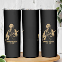 America's 250th George Washington Rock Star Skinny Tumbler Funny Electric Guitar Player Vintage 1776 to 2026 Semiquincentennial
