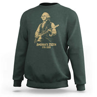 America's 250th George Washington Rock Star Sweatshirt Funny Electric Guitar Player Vintage 1776 to 2026 Semiquincentennial