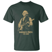 America's 250th George Washington Rock Star T Shirt Funny Electric Guitar Player Vintage 1776 to 2026 Semiquincentennial
