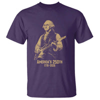 America's 250th George Washington Rock Star T Shirt Funny Electric Guitar Player Vintage 1776 to 2026 Semiquincentennial