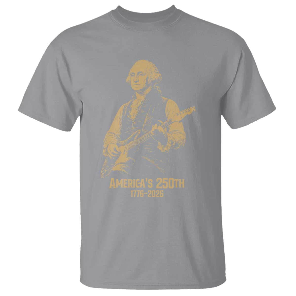 America's 250th George Washington Rock Star T Shirt Funny Electric Guitar Player Vintage 1776 to 2026 Semiquincentennial