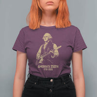 America's 250th George Washington Rock Star T Shirt For Women Funny Electric Guitar Player Vintage 1776 to 2026 Semiquincentennial