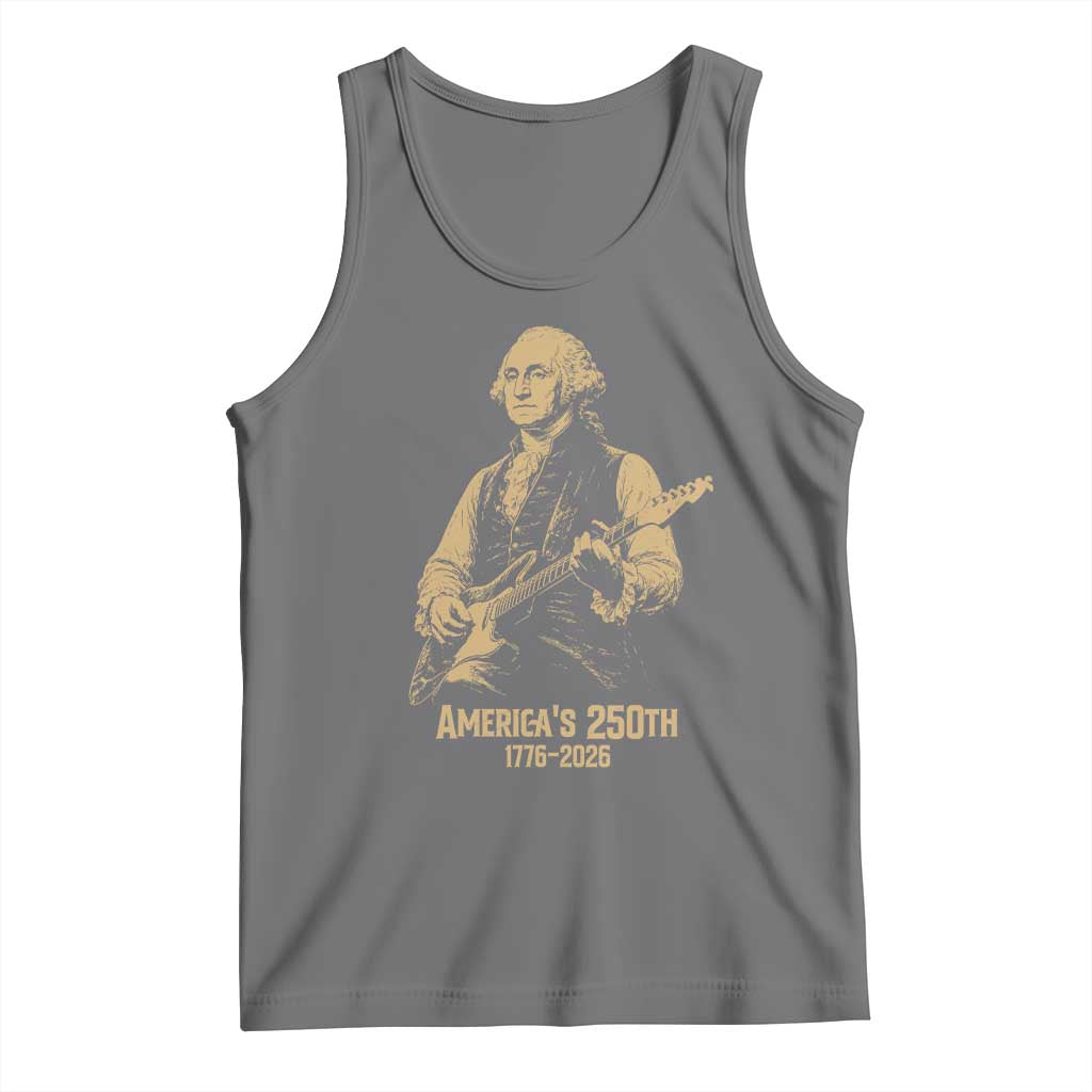 America's 250th George Washington Rock Star Tank Top Funny Electric Guitar Player Vintage 1776 to 2026 Semiquincentennial
