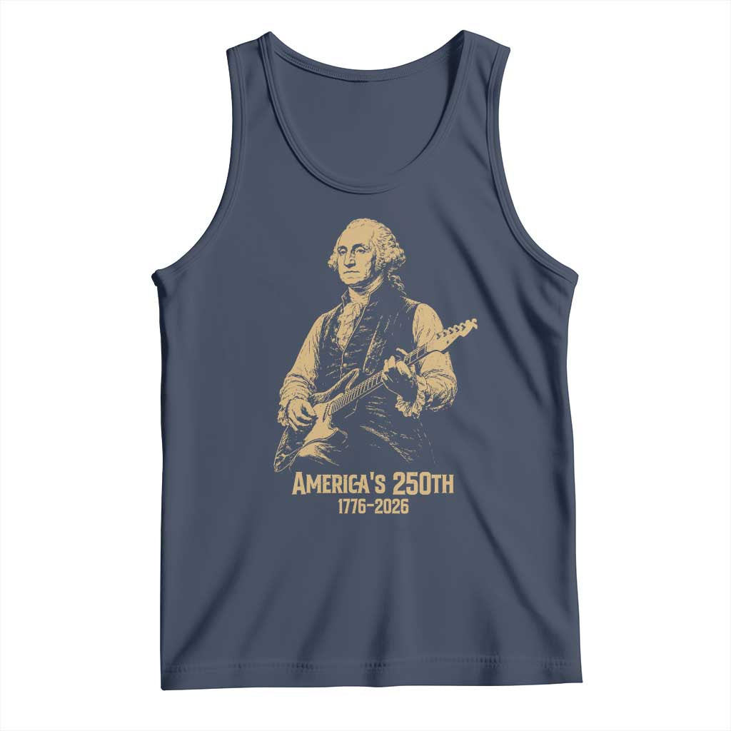 America's 250th George Washington Rock Star Tank Top Funny Electric Guitar Player Vintage 1776 to 2026 Semiquincentennial