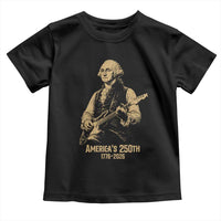 America's 250th George Washington Rock Star Toddler T Shirt Funny Electric Guitar Player Vintage 1776 to 2026 Semiquincentennial