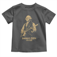 America's 250th George Washington Rock Star Toddler T Shirt Funny Electric Guitar Player Vintage 1776 to 2026 Semiquincentennial