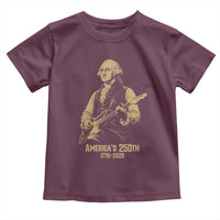 America's 250th George Washington Rock Star Toddler T Shirt Funny Electric Guitar Player Vintage 1776 to 2026 Semiquincentennial