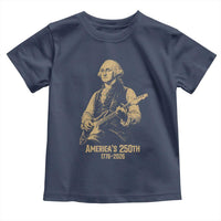 America's 250th George Washington Rock Star Toddler T Shirt Funny Electric Guitar Player Vintage 1776 to 2026 Semiquincentennial