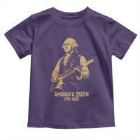 America's 250th George Washington Rock Star Toddler T Shirt Funny Electric Guitar Player Vintage 1776 to 2026 Semiquincentennial