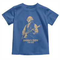 America's 250th George Washington Rock Star Toddler T Shirt Funny Electric Guitar Player Vintage 1776 to 2026 Semiquincentennial