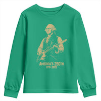 America's 250th George Washington Rock Star Youth Sweatshirt Funny Electric Guitar Player Vintage 1776 to 2026 Semiquincentennial