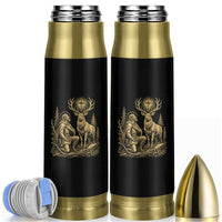 Saint Hubert Patron Saint of Hunters Vintage Woodcut Bullet Tumbler Catholic Faith and Hunting Heritage Gift