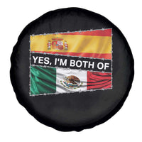 Spain Mexico Heritage Pride Spare Tire Cover Yes I'm Both Identity Roots for Hispanics Latinos - Wonder Print Shop