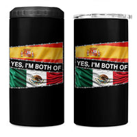 Spain Mexico Heritage Pride 4 in 1 Can Cooler Tumbler Yes I'm Both Identity Roots for Hispanics Latinos - Wonder Print Shop