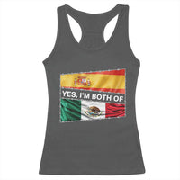 Spain Mexico Heritage Pride Racerback Tank Top Yes I'm Both Identity Roots for Hispanics Latinos - Wonder Print Shop
