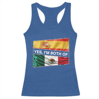 Spain Mexico Heritage Pride Racerback Tank Top Yes I'm Both Identity Roots for Hispanics Latinos - Wonder Print Shop