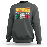 Spain Mexico Heritage Pride Sweatshirt Yes I'm Both Identity Roots for Hispanics Latinos - Wonder Print Shop
