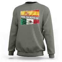 Spain Mexico Heritage Pride Sweatshirt Yes I'm Both Identity Roots for Hispanics Latinos - Wonder Print Shop