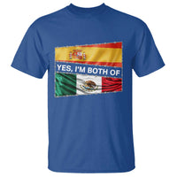Spain Mexico Heritage Pride T Shirt Yes I'm Both Identity Roots for Hispanics Latinos TS02