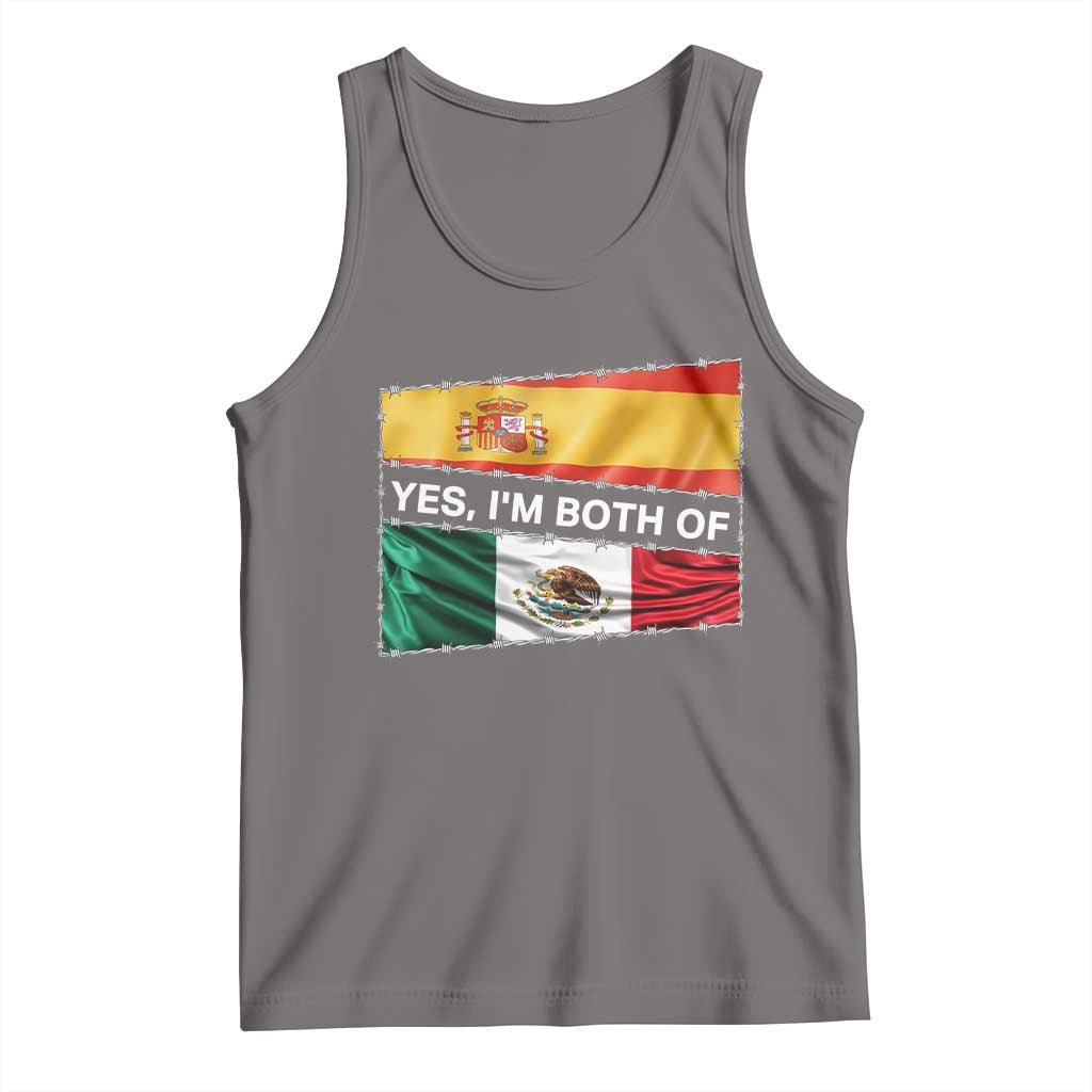Spain Mexico Heritage Pride Tank Top Yes I'm Both Identity Roots for Hispanics Latinos - Wonder Print Shop