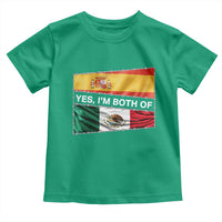 Spain Mexico Heritage Pride Toddler T Shirt Yes I'm Both Identity Roots for Hispanics Latinos - Wonder Print Shop