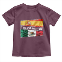 Spain Mexico Heritage Pride Toddler T Shirt Yes I'm Both Identity Roots for Hispanics Latinos - Wonder Print Shop