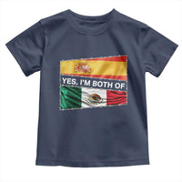 Spain Mexico Heritage Pride Toddler T Shirt Yes I'm Both Identity Roots for Hispanics Latinos - Wonder Print Shop