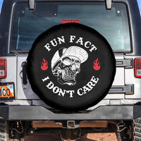 Fun Fact I Don’t Care Skull Spare Tire Cover Edgy Sarcastic Attitude - Wonder Print Shop