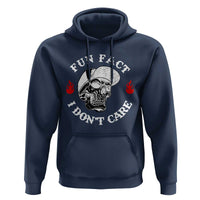 Fun Fact I Don’t Care Skull Hoodie Edgy Sarcastic Attitude - Wonder Print Shop