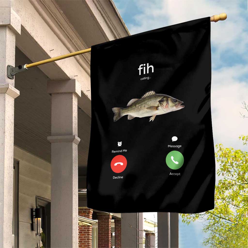 Fih Calling Funny Fish Garden Flag Fishing Lover Hilarious Phone Call Parody - Wonder Print Shop
