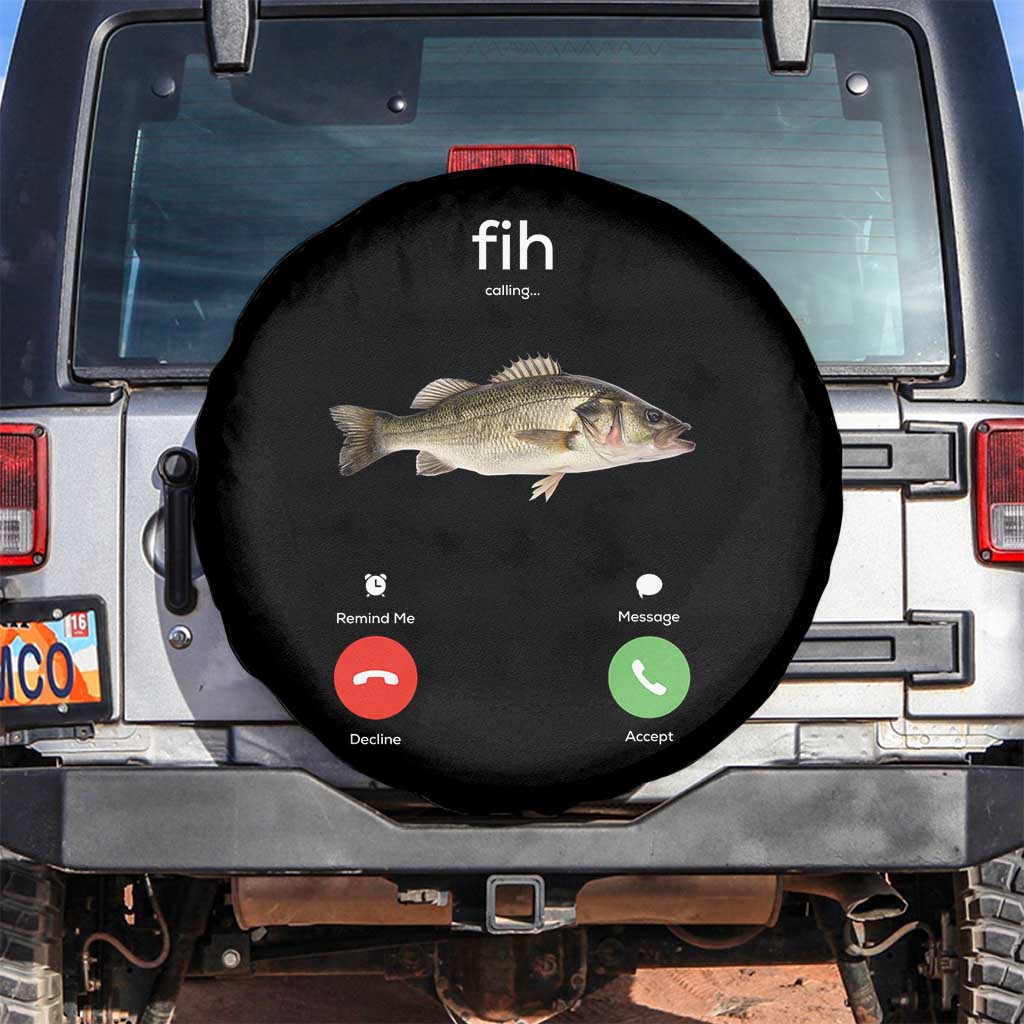 Fih Calling Funny Fish Spare Tire Cover Fishing Lover Hilarious Phone Call Parody - Wonder Print Shop