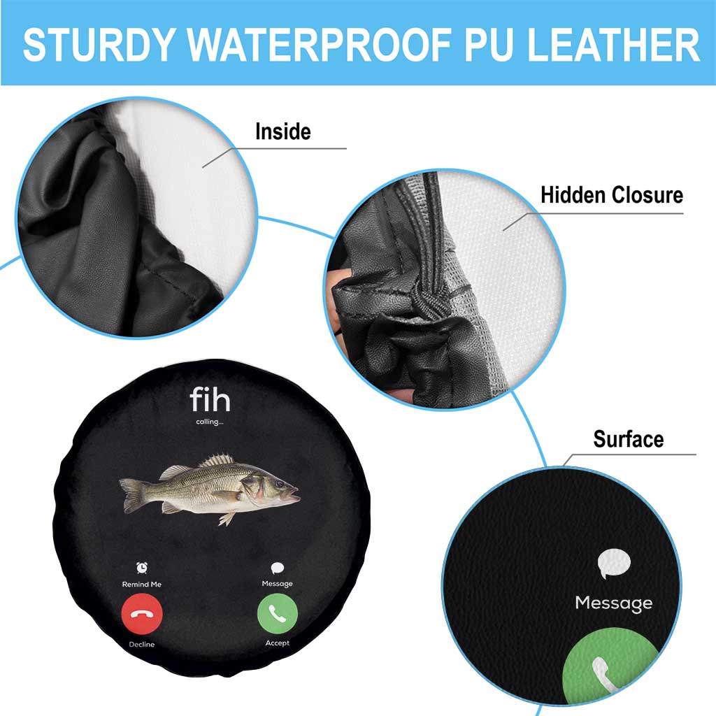 Fih Calling Funny Fish Spare Tire Cover Fishing Lover Hilarious Phone Call Parody - Wonder Print Shop