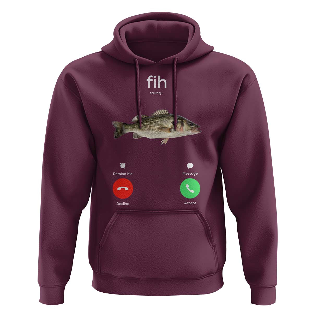 Fih Calling Funny Fish Hoodie Fishing Lover Hilarious Phone Call Parody - Wonder Print Shop