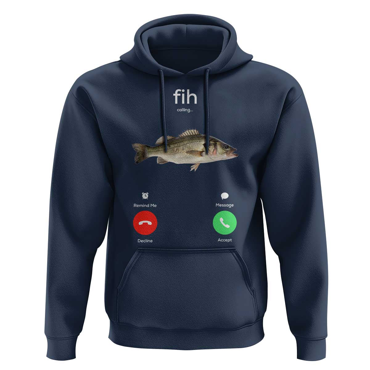 Fih Calling Funny Fish Hoodie Fishing Lover Hilarious Phone Call Parody - Wonder Print Shop