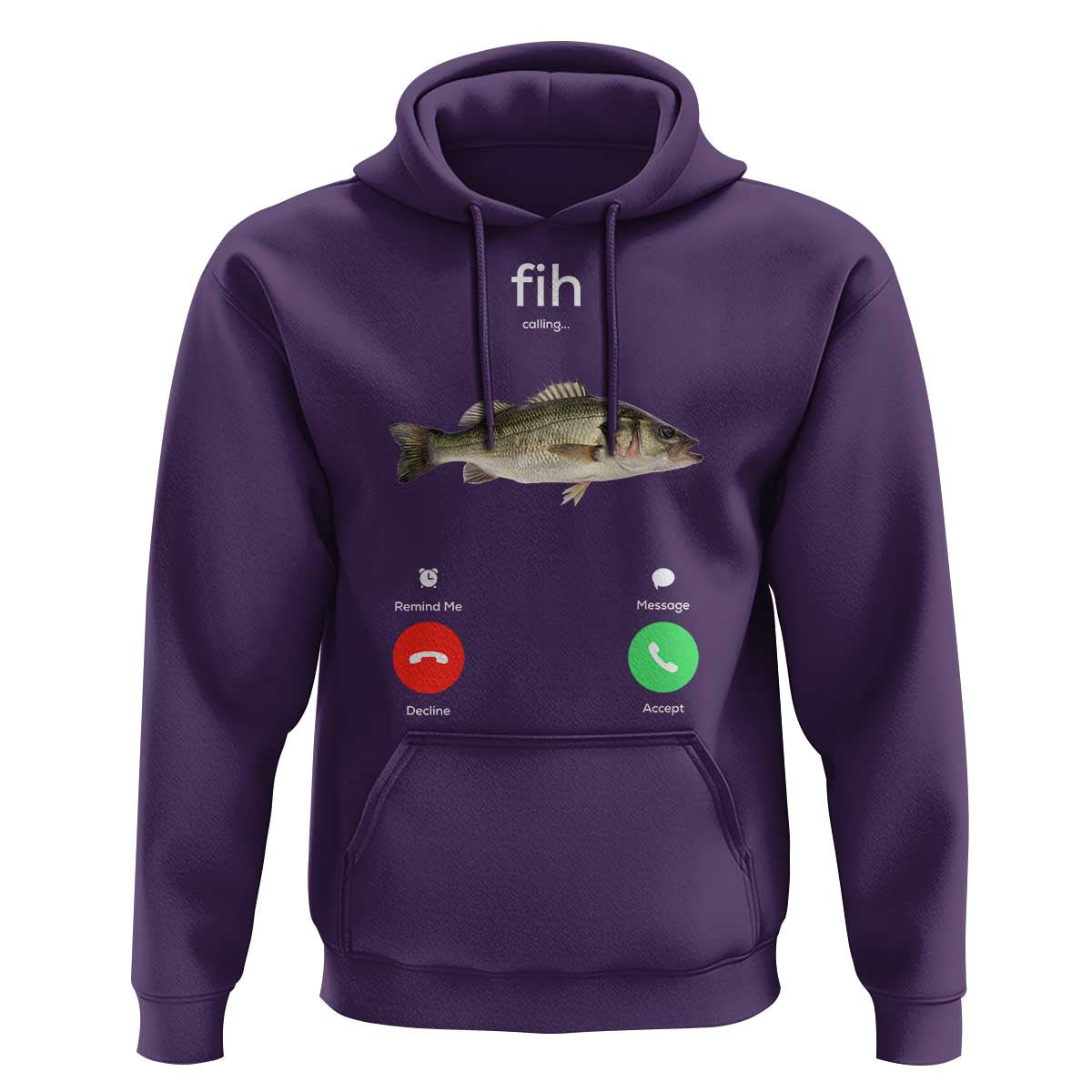 Fih Calling Funny Fish Hoodie Fishing Lover Hilarious Phone Call Parody - Wonder Print Shop