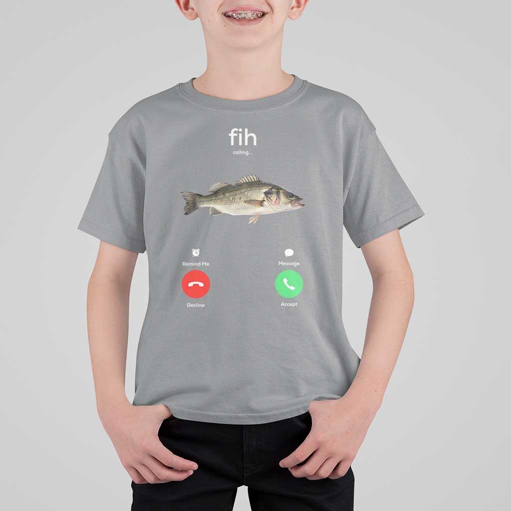 Fih Calling Funny Fish T Shirt For Kid Fishing Lover Hilarious Phone Call Parody - Wonder Print Shop