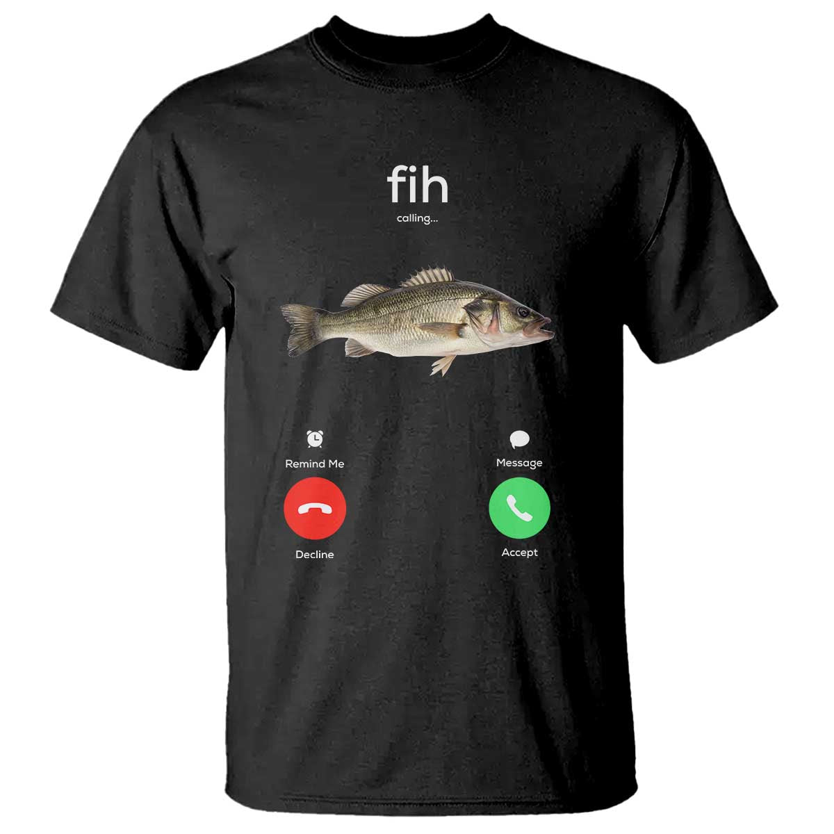 Fih Calling Funny Fish T Shirt Fishing Lover Hilarious Phone Call Parody - Wonder Print Shop
