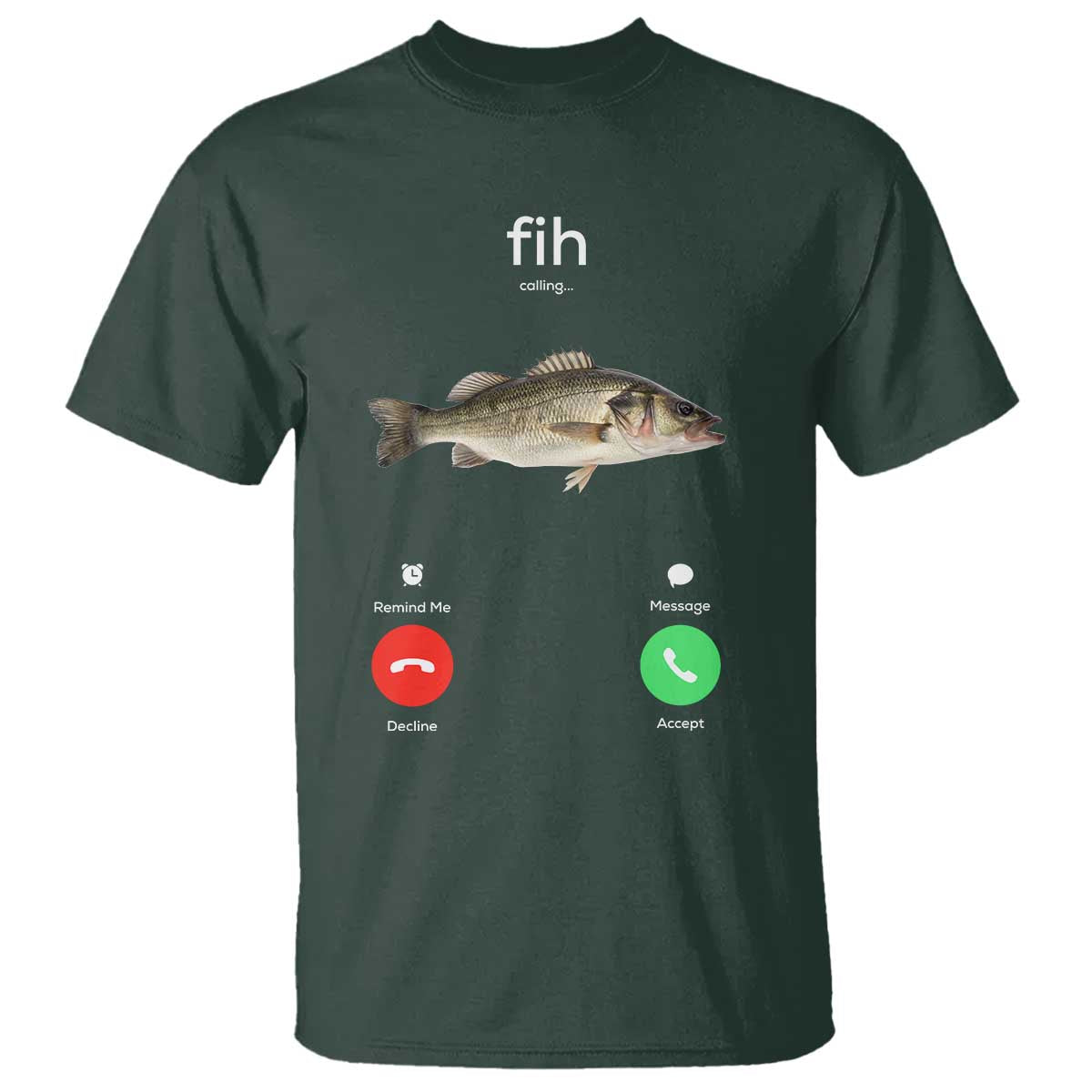 Fih Calling Funny Fish T Shirt Fishing Lover Hilarious Phone Call Parody - Wonder Print Shop