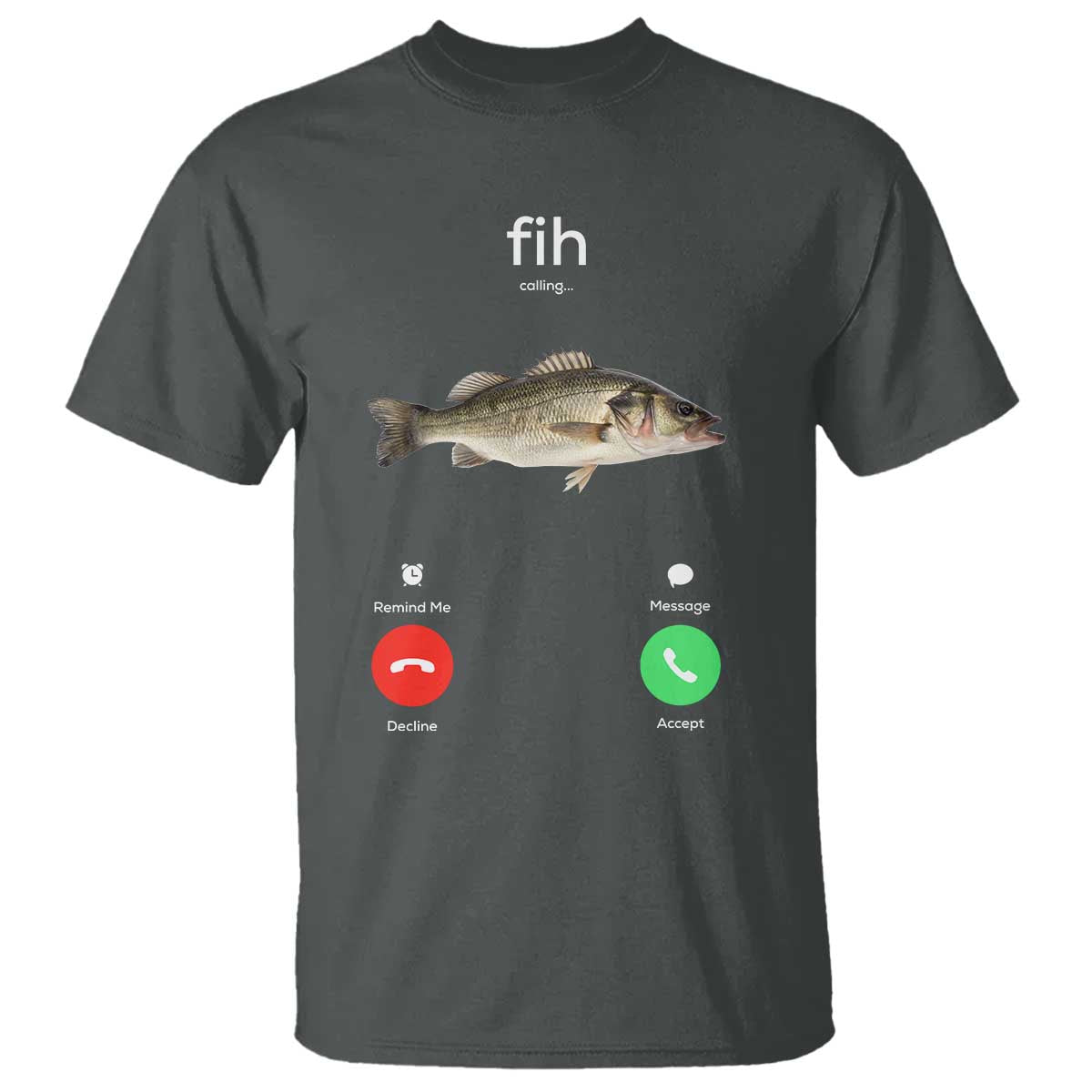 Fih Calling Funny Fish T Shirt Fishing Lover Hilarious Phone Call Parody - Wonder Print Shop