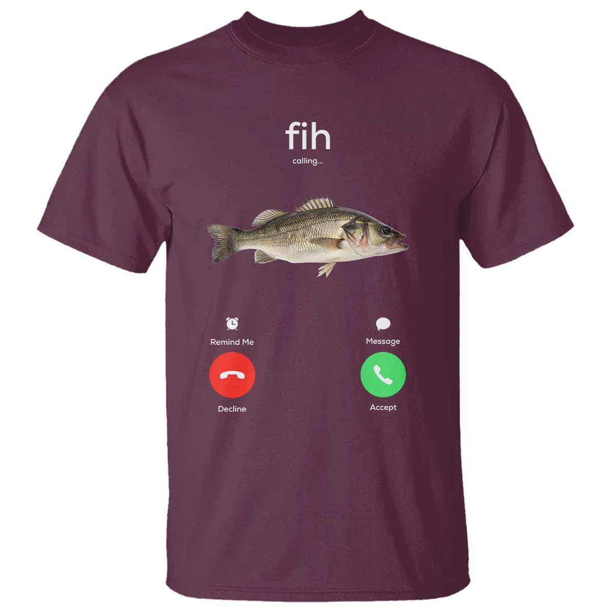 Fih Calling Funny Fish T Shirt Fishing Lover Hilarious Phone Call Parody - Wonder Print Shop