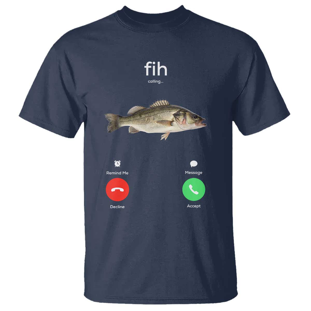 Fih Calling Funny Fish T Shirt Fishing Lover Hilarious Phone Call Parody - Wonder Print Shop