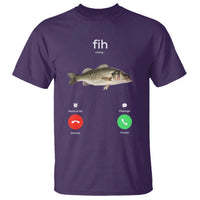 Fih Calling Funny Fish T Shirt Fishing Lover Hilarious Phone Call Parody - Wonder Print Shop