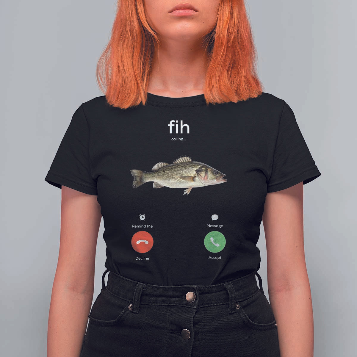 Fih Calling Funny Fish T Shirt For Women Fishing Lover Hilarious Phone Call Parody - Wonder Print Shop