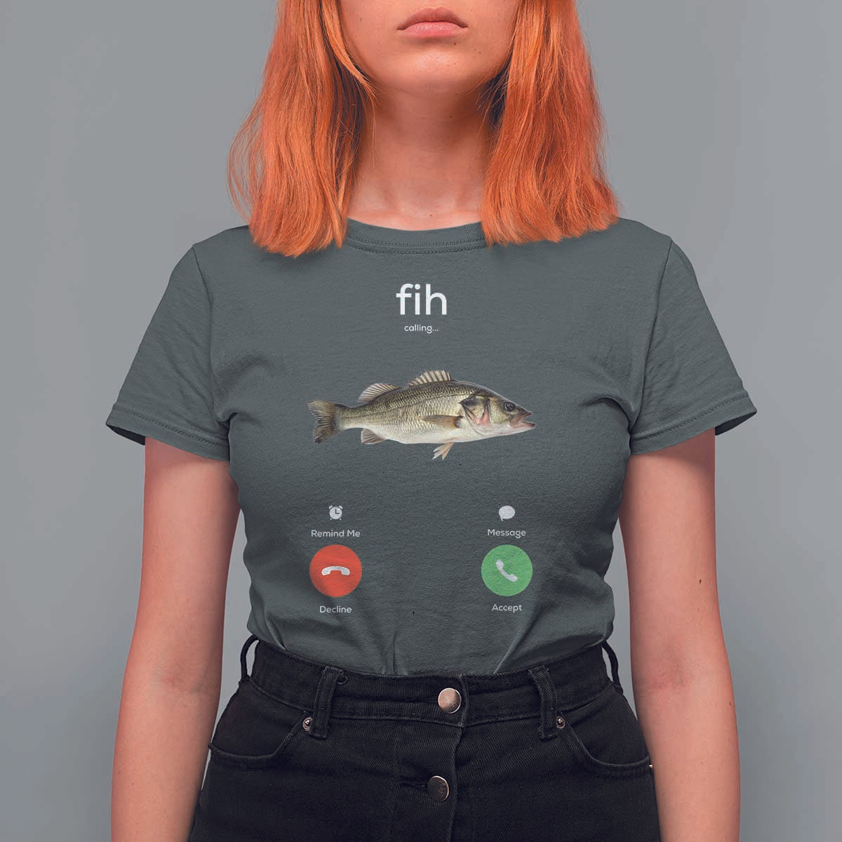 Fih Calling Funny Fish T Shirt For Women Fishing Lover Hilarious Phone Call Parody - Wonder Print Shop