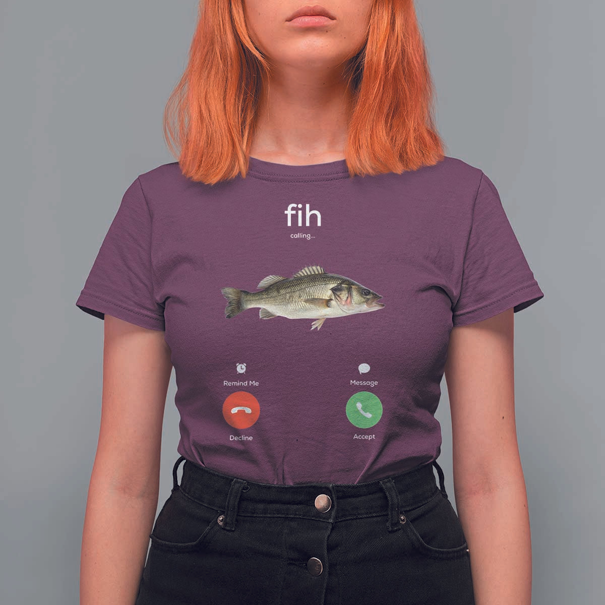 Fih Calling Funny Fish T Shirt For Women Fishing Lover Hilarious Phone Call Parody - Wonder Print Shop