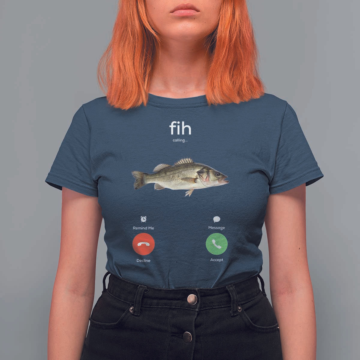 Fih Calling Funny Fish T Shirt For Women Fishing Lover Hilarious Phone Call Parody - Wonder Print Shop