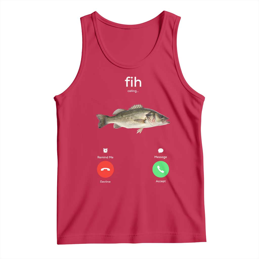 Fih Calling Funny Fish Tank Top Fishing Lover Hilarious Phone Call Parody - Wonder Print Shop